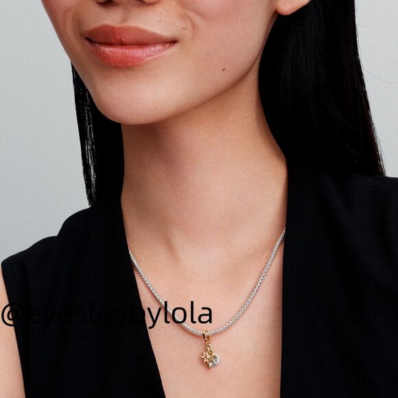 Pandora Engravable North Star Lab-grown Diamond Dangle Charm - Picture 3 of 7